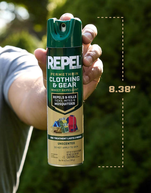 Load image into Gallery viewer, Permethrin Clothing &amp; Gear Insect lent, Use on Outdoor Gear, Tents and Sleeping Bags, s Mosquitoes, Ticks, Mites, (Aerosol Spray), 6.5 Fl Oz (Pack of 6)
