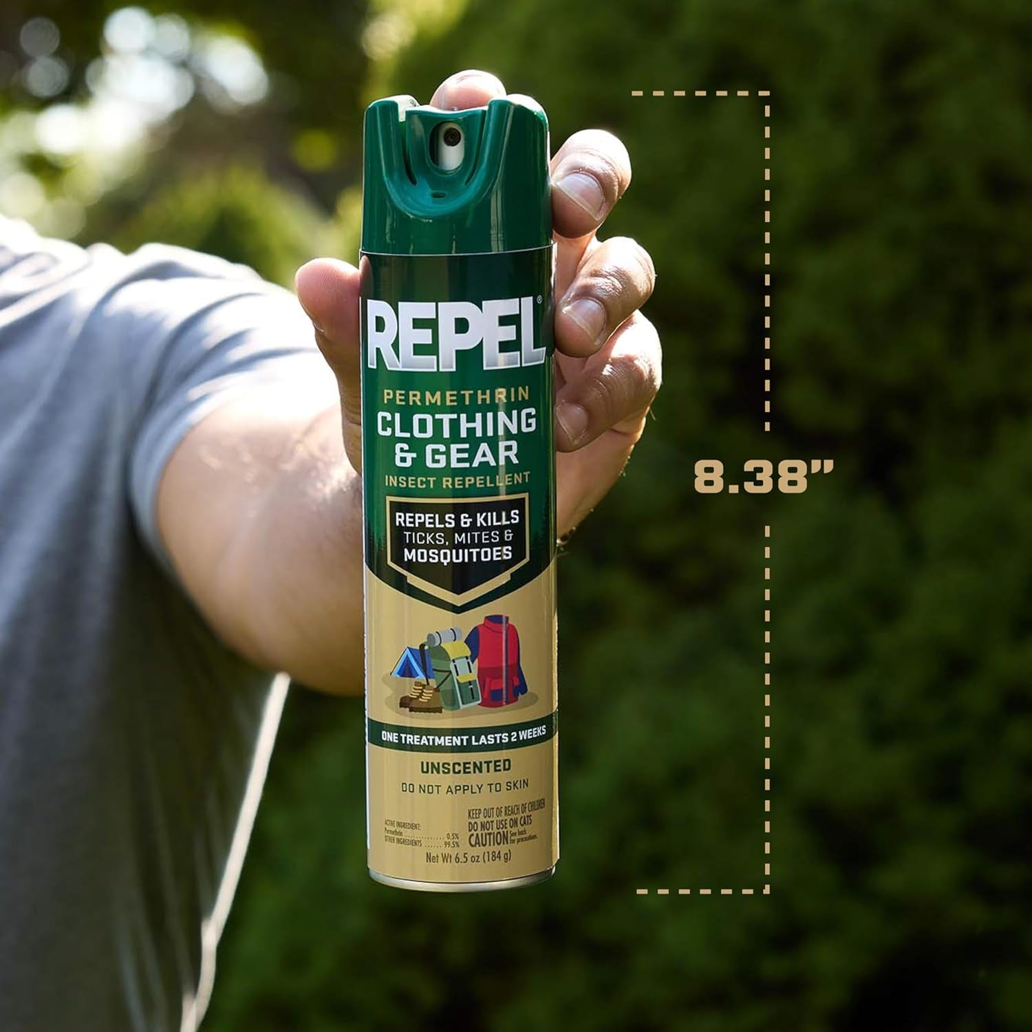Permethrin Clothing & Gear Insect lent, Use on Outdoor Gear, Tents and Sleeping Bags, s Mosquitoes, Ticks, Mites, (Aerosol Spray), 6.5 Fl Oz (Pack of 6)