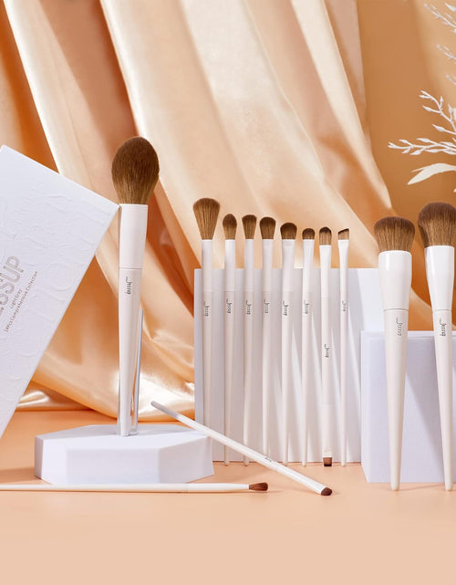 Load image into Gallery viewer, Makeup Brushes 14Pcs Makeup Brush Set Premium Synthetic Powder Foundation Contour Blush Concealer Eye Shadow Blending Liner Make up Brush Kit Light Grey T329

