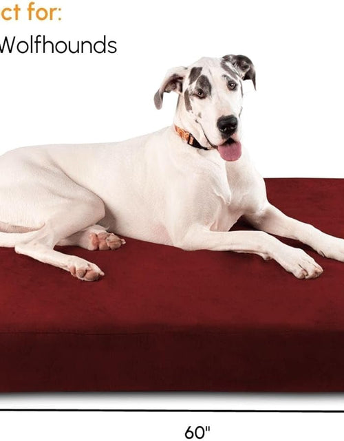 Load image into Gallery viewer, Barker Beds Giant Orthopedic Dog Bed for Large Dogs - 7&quot; Thick Washable XL Mattress with Microsuede Cover - Durable Big Dog Bed - Water-Resistant, Machine Washable - Made in USA (Burgundy)
