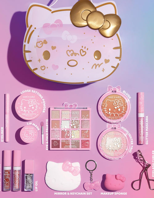 Load image into Gallery viewer, Hello Kitty PR Box, Makeup Set with Versatile Unique Looks, 2-Layered Keepsake Box, Buildable &amp; Blendable Formulas, Cruelty-Free &amp; Vegan
