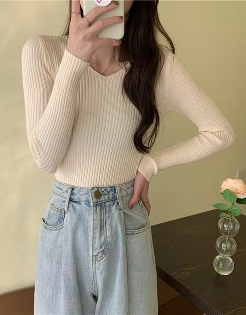Load image into Gallery viewer, Casual Long Sleeve Knitted Pullover 2025 Autumn Winter Women Sweaters Femme Basic Solid Jersey Tops Fashion Clothes
