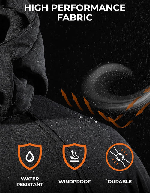 Load image into Gallery viewer, Men&#39;S Heated Jacket with Battery, Heated Coat with Detachable Hood (Charger Not Included)
