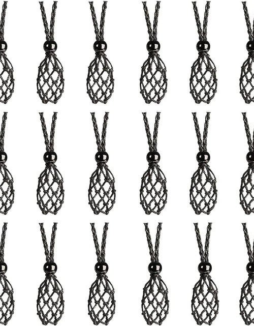 Load image into Gallery viewer, 18 PCS Crystal Cage Necklace Holder Necklace Cord Empty Stone Holder Hand-Woven
