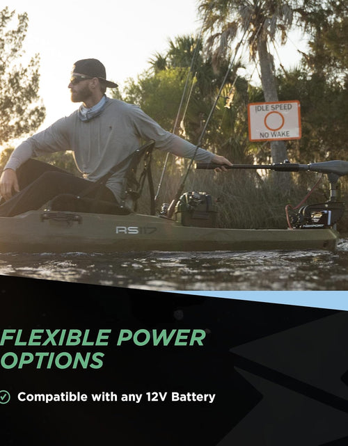 Load image into Gallery viewer, Newport Kayak Series 55Lb Thrust Transom Mounted Saltwater Electric Trolling Motor W/Led Battery Indicator (24&quot; Shaft)
