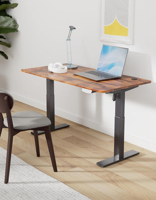 Load image into Gallery viewer, Electric Standing Desk, 48 X 24 Inches Height Adjustable Stand up Desk, Sit Stand Home Office Desk, Computer Desk, Rustic Brown
