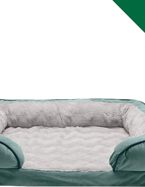 Load image into Gallery viewer, Replacement Dog Bed Cover Perfect Comfort Plush &amp; Velvet Waves Sofa-Style, Machine Washable - Celadon Green, Jumbo plus (Xx-Large)
