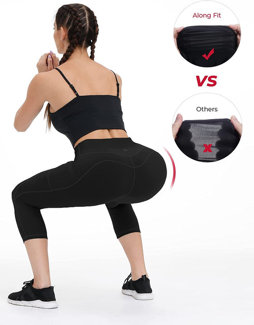 Load image into Gallery viewer, Anti-Nail Leggings for Women, Non-See-Through Yoga Pants with Phone Pockets, Tummy Control Full-Length/Capri Tights
