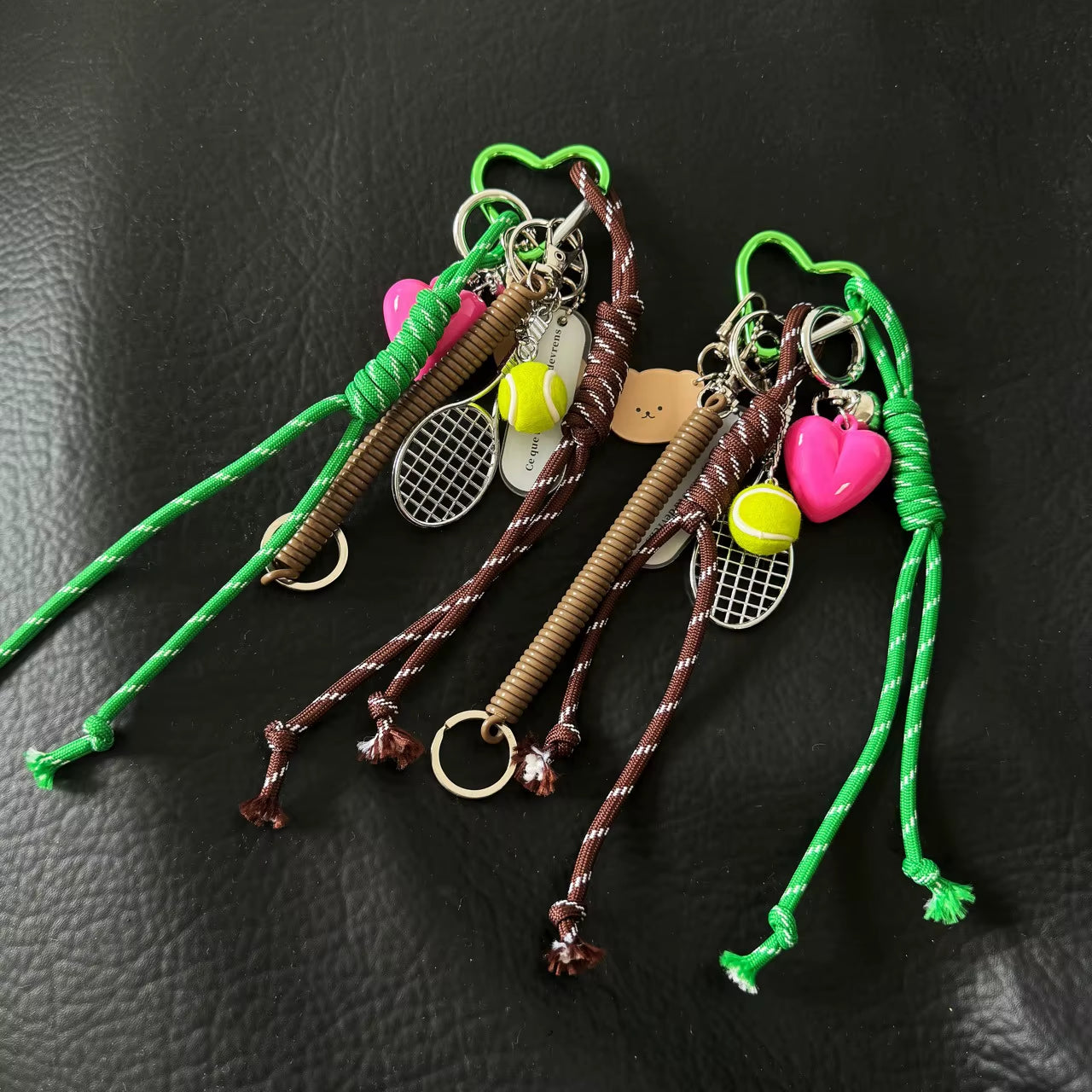 Handmade High-End Baseball Bag Charm Keychain Original Wind Chime Design for Sister Premium Customizable Promotional Carabiner