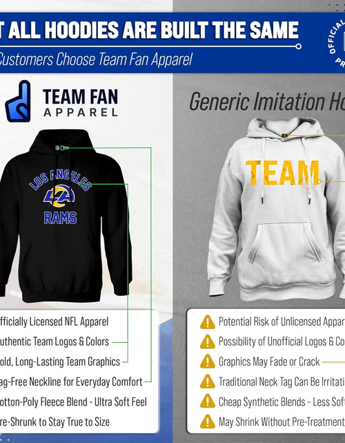 Load image into Gallery viewer, NFL Adult Gameday Hooded Sweatshirt - Poly Fleece Cotton Blend - Stay Warm and Represent Your Team in Style
