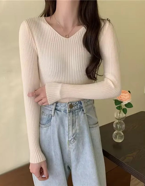 Load image into Gallery viewer, Casual Long Sleeve Knitted Pullover 2025 Autumn Winter Women Sweaters Femme Basic Solid Jersey Tops Fashion Clothes
