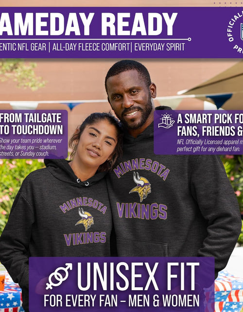 Load image into Gallery viewer, NFL Adult Gameday Hooded Sweatshirt - Poly Fleece Cotton Blend - Stay Warm and Represent Your Team in Style
