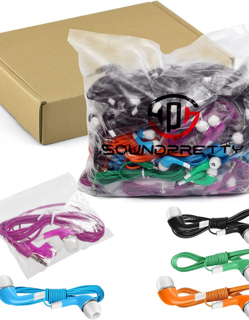 Load image into Gallery viewer, Earbuds Bulk for Kids Students School Classroom 30 Pack,  Wholesale Disposable Earphones Headphones for Computers Chromebook Ipad PC Android Phone, Fits All 3.5Mm Interface
