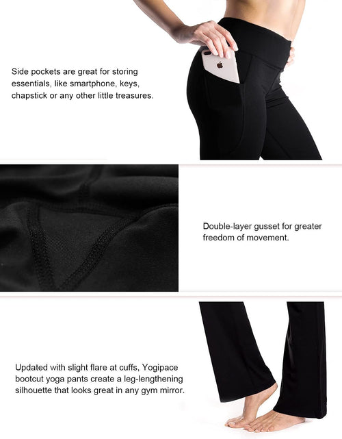Load image into Gallery viewer, ,27&quot;/29&quot;/31&quot;/33&quot;/35&quot;/37&quot;,Women&#39;S Bootcut Yoga Pants Lounge Workout Pants with Side Pockets
