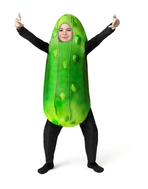 Load image into Gallery viewer, Pickle Costume for Toddler Kids, Unisex Food Costume, Funny Costume for Child, Fruit Jumpsuit for Halloween Fancy Dress Costume
