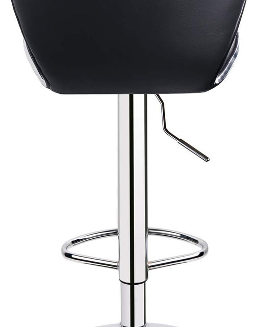 Load image into Gallery viewer, Leader Shell Back Bar Stools Set of 2, Adjustable Bar Stool with Back, Swivel Barstools (Black)
