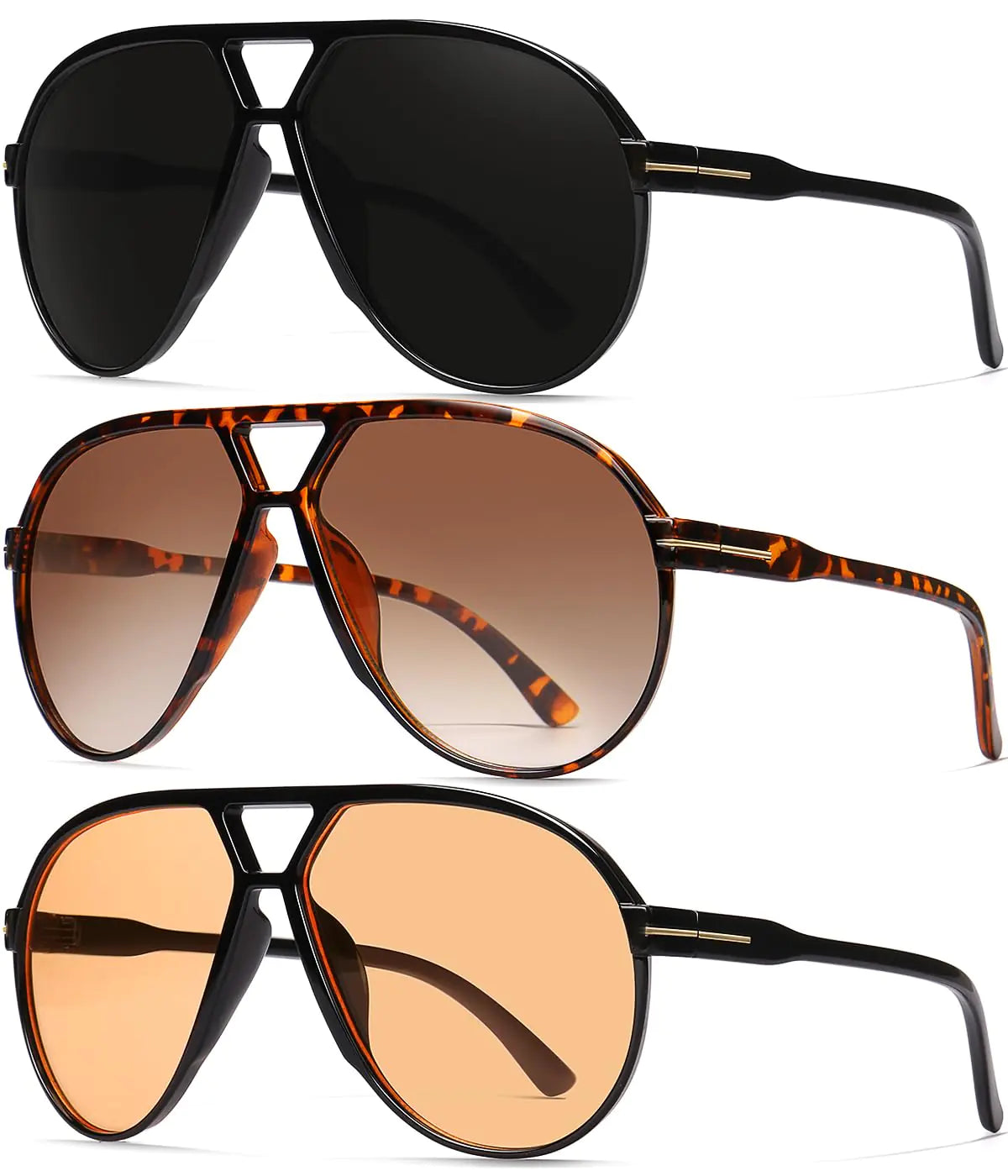 GFUIARA Oversized Aviator Sunglasses for Women Men Retro 70s Shield Sun Glasses UV400 Protection