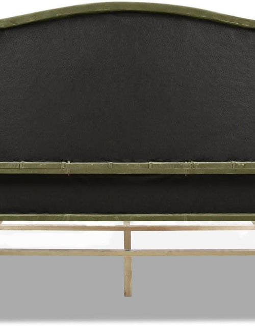 Load image into Gallery viewer, Marcella Upholstered Shelter Headboard Bed Set, Queen, Olive Green Performance Velvet
