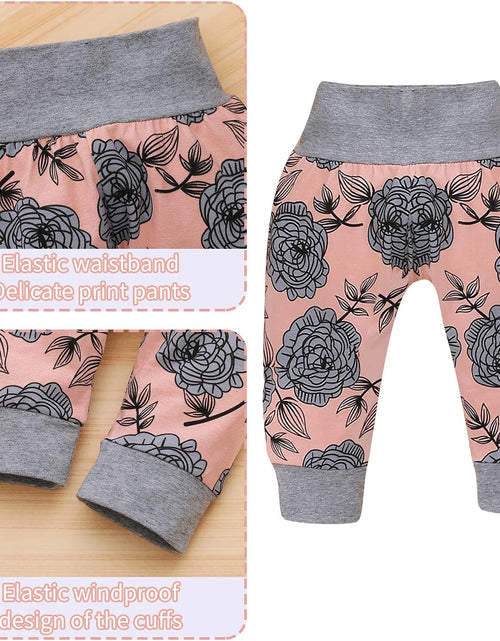 Load image into Gallery viewer, Toddler Girl Clothes Long Sleeve Fall Outfit Daddys Little Girl Baby Clothes Rose Flower Pant Girl Boutique Clothing Set 12-18 Months
