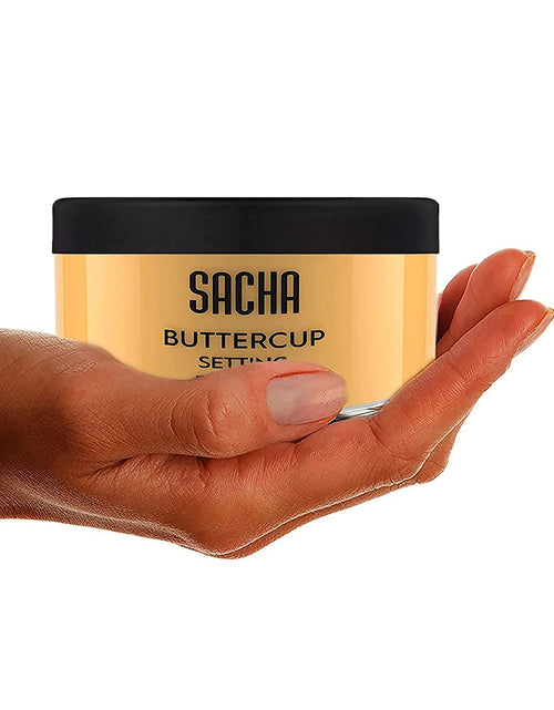 Load image into Gallery viewer, Sacha BUTTERCUP Setting Powder. No Ashy Flashback. Blurs Fine Lines and Pores. Loose, Translucent Face Powder to Set Makeup Foundation or Concealer. for Medium to Dark Skin Tones, 1.75 Oz.
