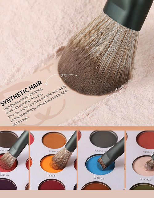 Load image into Gallery viewer, Makeup Brushes 14Pcs with 3Pcs Makeup Spong &amp; Cosmetic Bag - Lime Mojito Series Makeup Brush Set for Foundation Blending Face Powder Blush Concealers Eye Shadows
