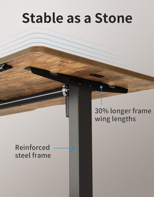 Load image into Gallery viewer, Electric Standing Desk, 48 X 24 Inches Height Adjustable Stand up Desk, Sit Stand Home Office Desk, Computer Desk, Rustic Brown
