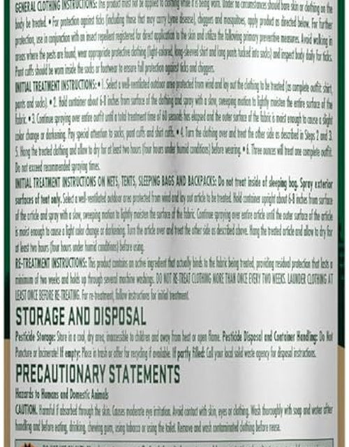 Load image into Gallery viewer, Permethrin Clothing &amp; Gear Insect lent, Use on Outdoor Gear, Tents and Sleeping Bags, s Mosquitoes, Ticks, Mites, (Aerosol Spray), 6.5 Fl Oz (Pack of 6)
