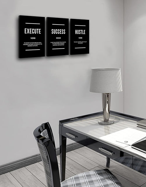Load image into Gallery viewer, Motivational Wall Art Positive Quote Poster Canvas Painting Execute Success Hustle Inspirational Quotes Wall Art Office Wall Decor Pictures for Home Living Room Workplace,Ready to Hang
