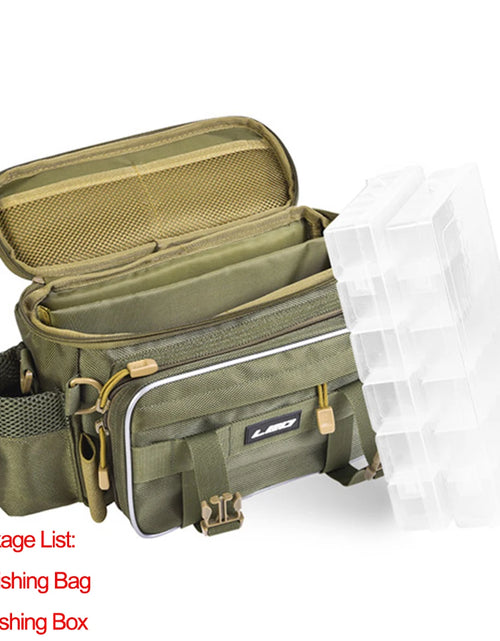 Load image into Gallery viewer, Lixada Fishing Backpack Waterproof Fishing Lures Reel Bag Adjustable Straps Fish Tackle Storage Bag +Fishing Tackle Boxes
