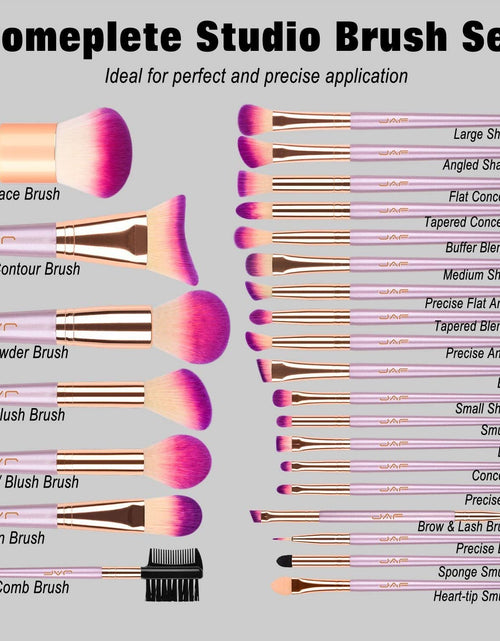 Load image into Gallery viewer, Makeup Brush Set Professional 26 Pcs Synthetic Make up Brushes Tools Kit Vegan
