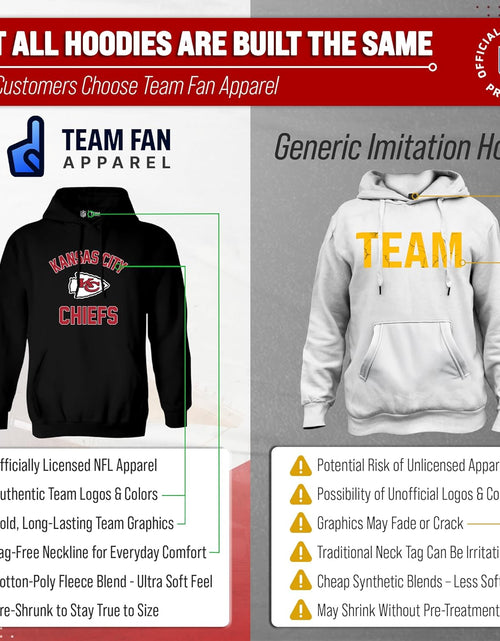 Load image into Gallery viewer, NFL Adult Gameday Hooded Sweatshirt - Poly Fleece Cotton Blend - Stay Warm and Represent Your Team in Style
