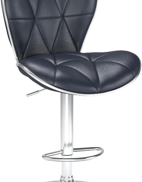 Load image into Gallery viewer, Leader Shell Back Bar Stools Set of 2, Adjustable Bar Stool with Back, Swivel Barstools (Black)
