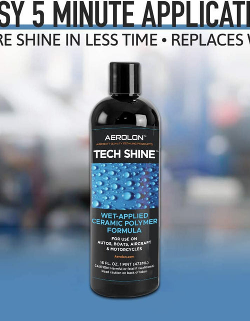 Load image into Gallery viewer, Tech Shine: Ceramic Coating for Cars, Car Wax, Car Polish, Ceramic Polymer Coating, Hydrophobic Top Coat Polish and Sealer, 6-8 Applications per Bottle
