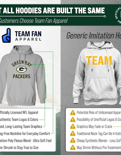 Load image into Gallery viewer, NFL Adult Gameday Hooded Sweatshirt - Poly Fleece Cotton Blend - Stay Warm and Represent Your Team in Style
