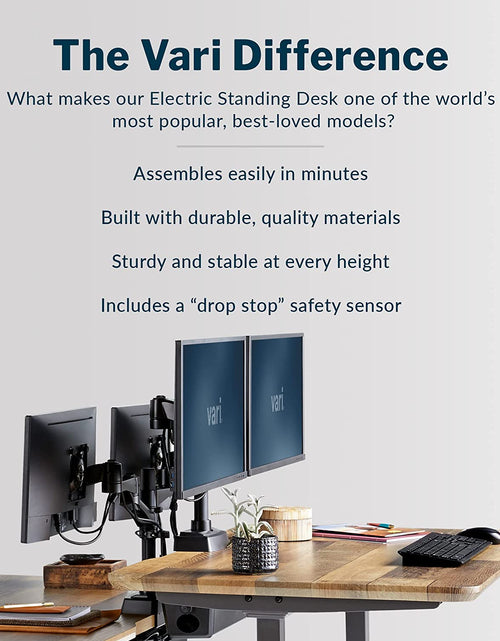 Load image into Gallery viewer, Electric Standing Desk - 60X30 desk, Adjustable Height Stand up Computer Desk - Dual Motor with Memory Presets, Stable T-Style Legs- Home Office Essentials - Reclaimed Wood
