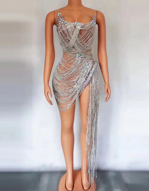 Load image into Gallery viewer, Women&#39;s Sleeveless Halter Trailing Sheath Dress
