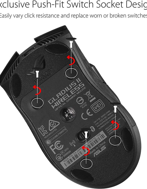 Load image into Gallery viewer, Wireless Optical Gaming Mouse for PC - ROG Gladius II | Right-Hand Grip | 12000 DPI Optical Sensor, 400 IPS, Omron Switches | 6 Programmable Buttons | Aura Sync RGB Lighting, ROG Armoury II
