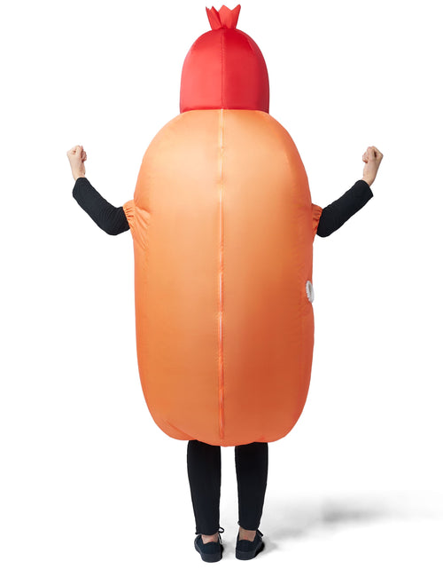 Load image into Gallery viewer, Adult Inflatable Costume, Full Body Hot Dog Inflatable Costume, Food Themed Halloween Costume, Perfect for Halloween Role Playing Party
