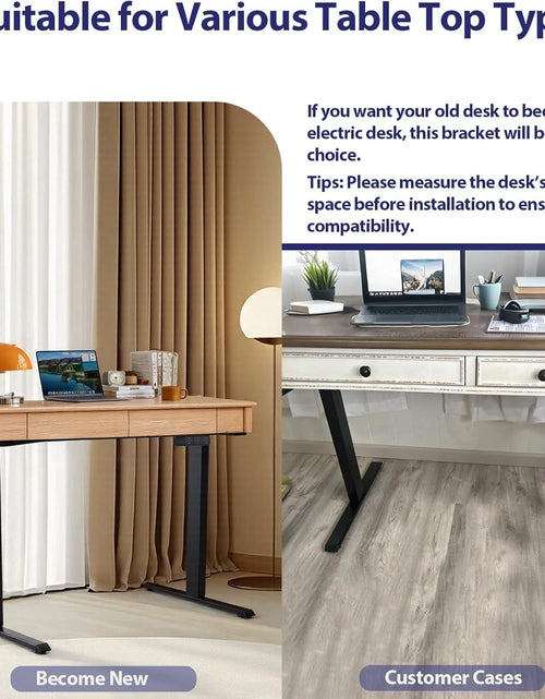 Load image into Gallery viewer, Dual Motor Electric Adjustable Standing for up to 70.8”X31.5” Table Tops, 225 Lbs Weight Capacity, Computer Desk for Home and Office (Grey Frame Only)
