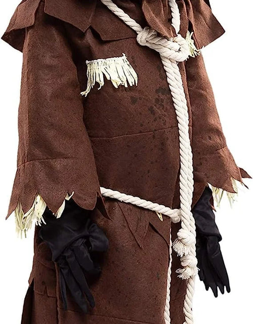 Load image into Gallery viewer, Scary Scarecrow Pumpkin Costume for Kids, Pumpkin Costume for Boys, Scarecrow Halloween Costume with Pumpkin Mask for Toddler Halloween Fancy Dress Cosplay 5-10 Years
