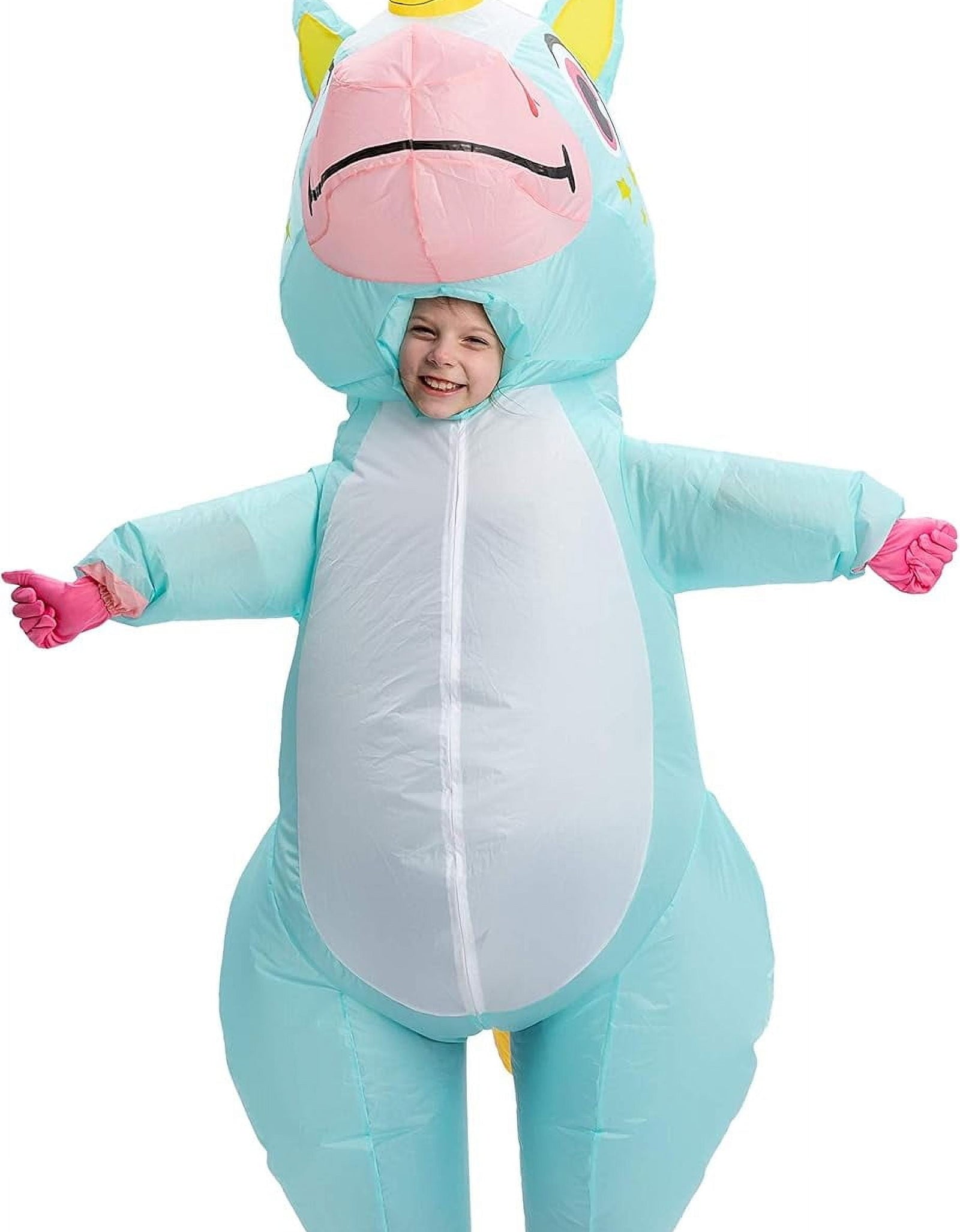 Inflatable Costume for Kids, Full Body Unicorn Costume, Unicorn Air Blown Costume, Unicorn Halloween Costume for Boys and Girls Dress up Party
