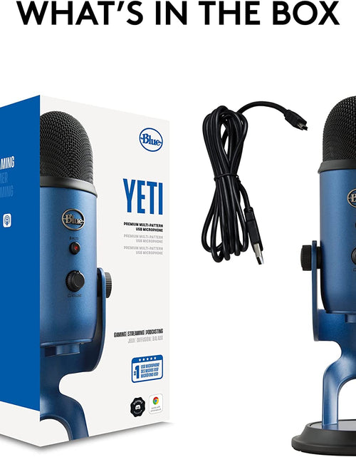 Load image into Gallery viewer, Logitech Creators  Yeti USB Microphone for Gaming, Streaming, Podcast, Youtube, Discord, PC, Studio Sound, Plug &amp; Play-Midnight
