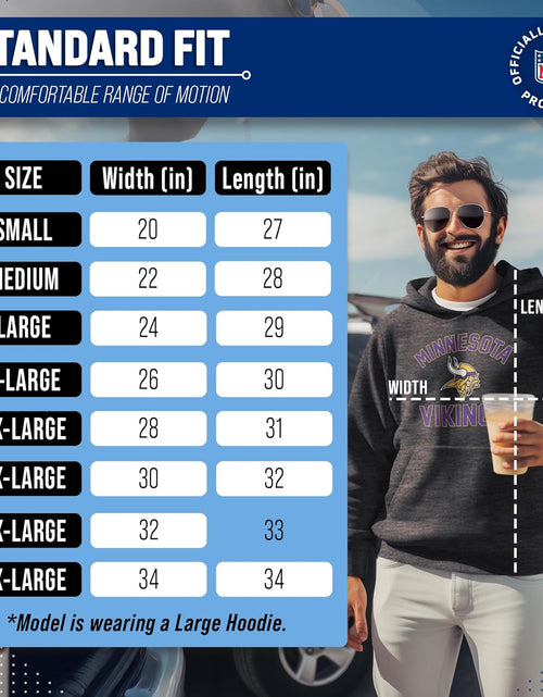 Load image into Gallery viewer, NFL Adult Gameday Hooded Sweatshirt - Poly Fleece Cotton Blend - Stay Warm and Represent Your Team in Style
