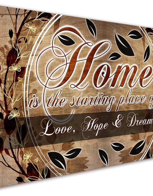 Load image into Gallery viewer, Inspirational Home &amp; Family Quotes Motto Canvas Wall Art, Home Sweet Home Framed Artwork Painting Love, Hope &amp; Dream Theme Quotes Warm Family Wall Art for Living Room Bedroom House Farmhouse Walls
