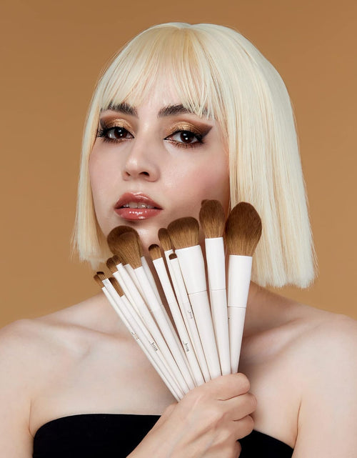 Load image into Gallery viewer, Makeup Brushes 14Pcs Makeup Brush Set Premium Synthetic Powder Foundation Contour Blush Concealer Eye Shadow Blending Liner Make up Brush Kit Light Grey T329
