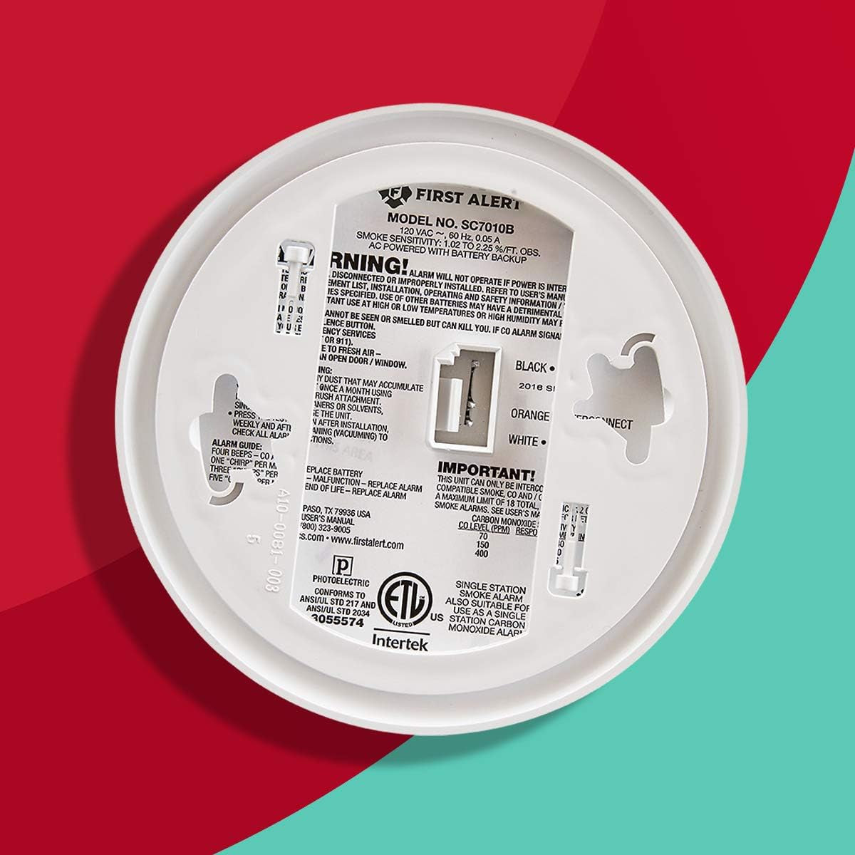 BRK SC7010B-3 Hardwired Smoke and Carbon Monoxide (CO) Detector with Battery Backup, 3-Pack