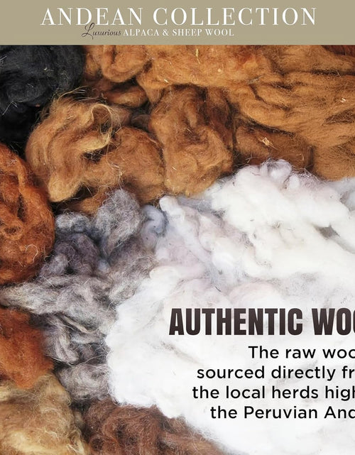 Load image into Gallery viewer, Natural Alpaca &amp; Sheep Wool Blanket – Twin Size – Heavyweight Warmth, Thick, Breathable, Natural Texture &amp; Scent, 63 X 84 Inches, 4.2 Lbs – Made in Peru
