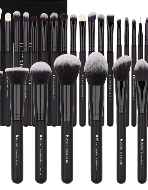 Load image into Gallery viewer, Professional Makeup Brushes Set 27Pcs Makeup Brush Set Premium Synthetic Kabuki Foundation Blending Face Powder Blush Concealers Eye Shadows Brushes
