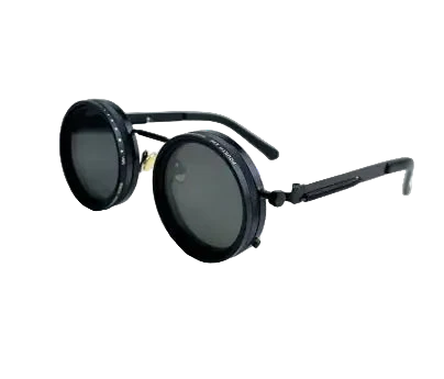 ND9 Round Frame Polarized Sun Glasses