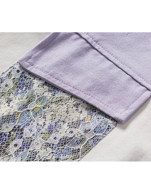 Load image into Gallery viewer, CALESECT 2024 Oversized Lace Patchwork Shacket Purple
